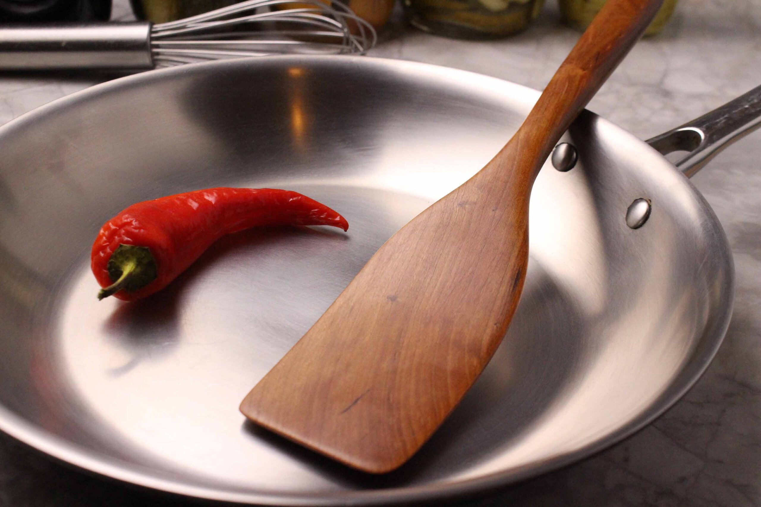 medium handmade wooden spatula for stirring and turning carved from Black Walnut wood. - Image 9