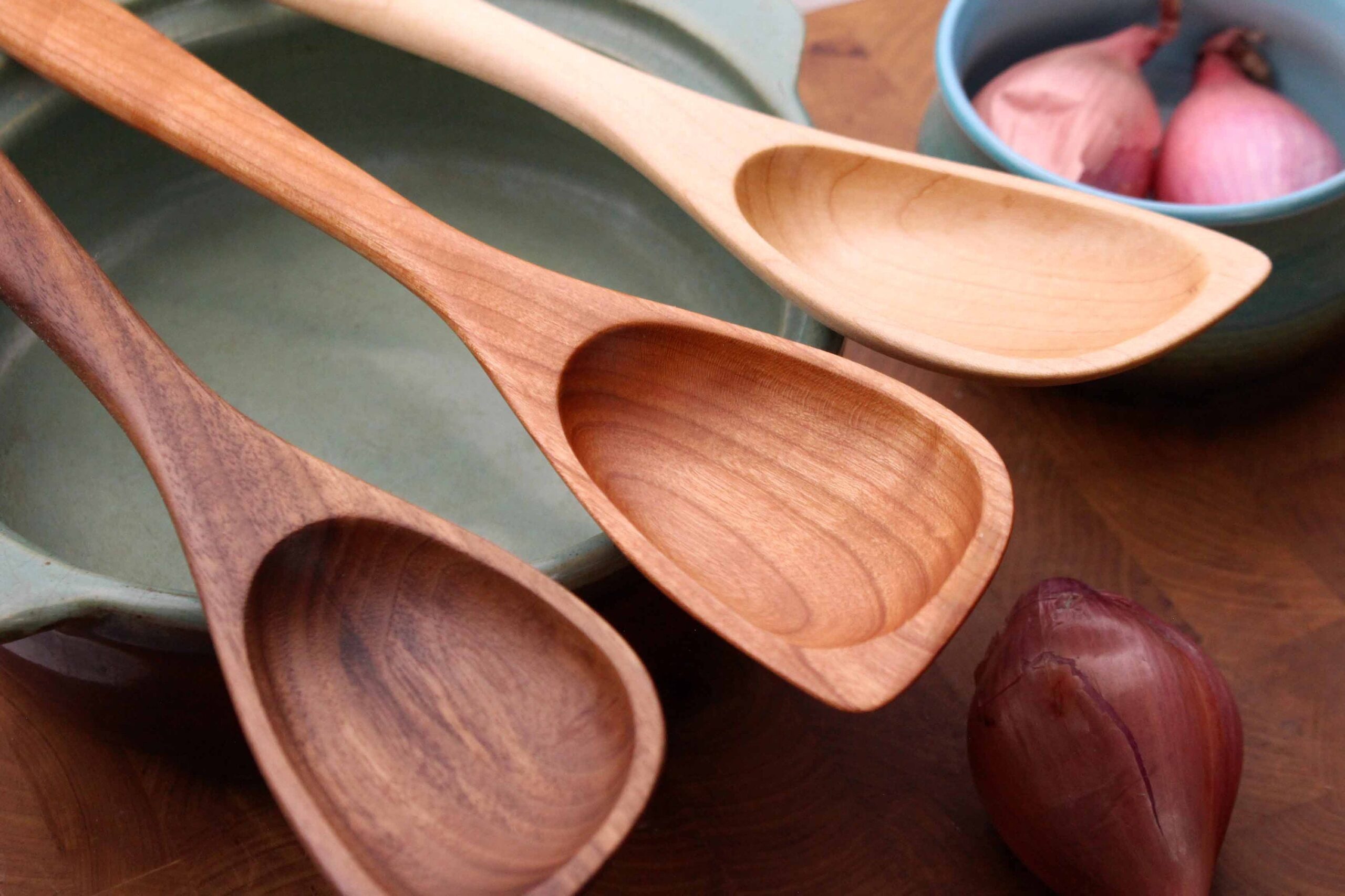 Hybrid wooden roux spoon spatula spoon hand made from Walnut , Cherry, or Maple wood
